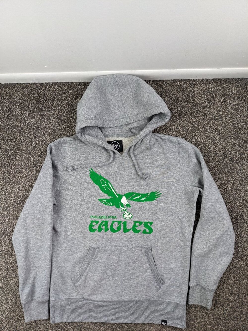 Philadelphia Eagles Hoodie 47 Brand Vintage Logo Sweatshirt Womens Medium